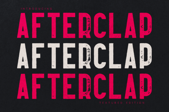 Afterclap Textured Edition: A Bold Display Font for Small Business Branding