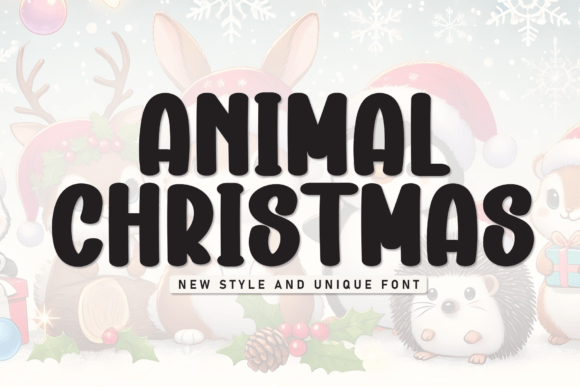 Animal Christmas: A Bold Display Font for Scroll-Stopping Campaigns