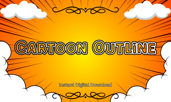 Cartoon Outline Font: Playful, Bold & Perfect for Handmade Labels