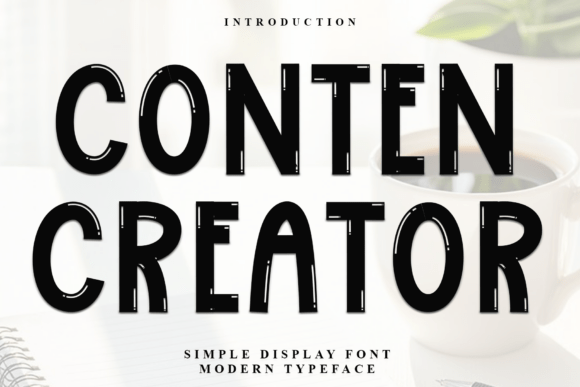 Conten Creator: A Bold Display Font for Handmade Brands