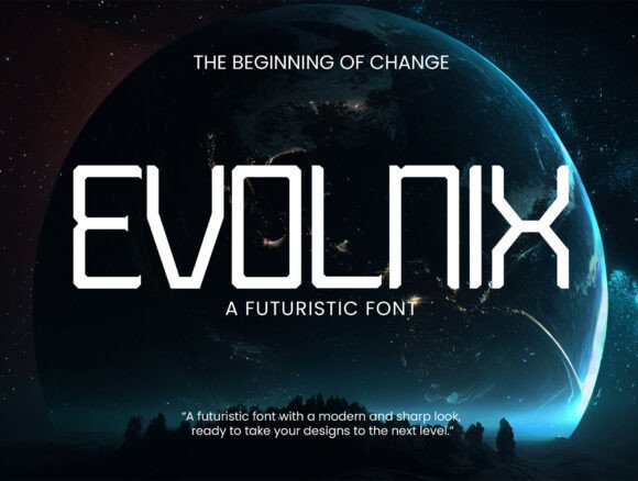 Evolnix: A Bold Display Font for Handmade Labels & Digital Printables