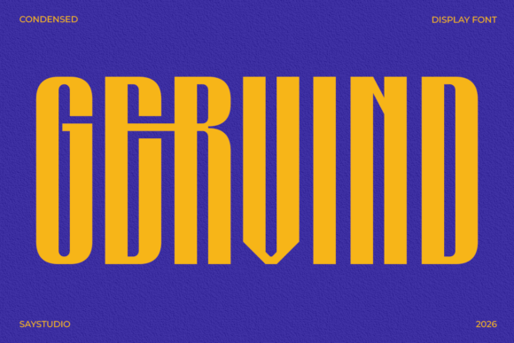 Gervind: A Bold Display Typeface for Handmade Labels & Printables