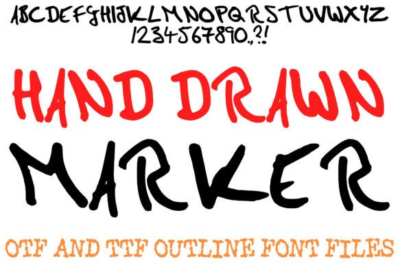 Hand Drawn Marker Font for Authentic Branding