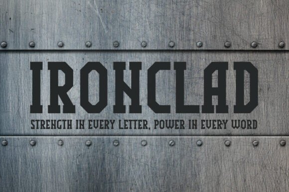 Ironclad: A Bold Display Typeface for High-Impact Marketing