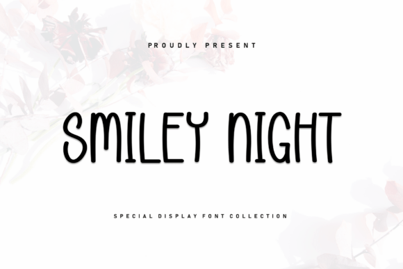 Smiley Night Font: Whimsical Tall Lettering for Dreamy Designs