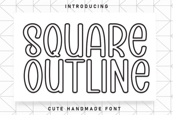 Square Outline: A Handwritten Display Font with Heart