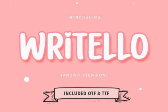 Writello: A Cheerful Handwritten Display Font for Warm Brand Identities